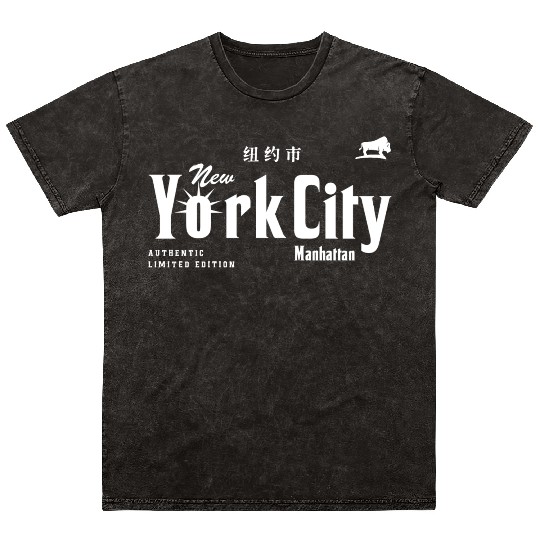 New York City, Manhattan Mineral Wash T Shirts