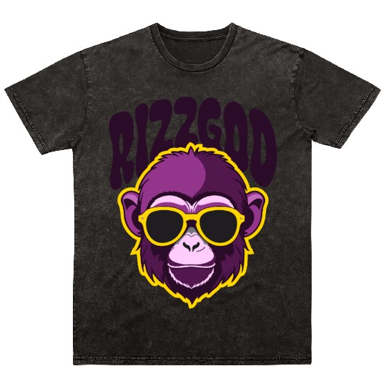 Rizz God – Ultimate Ape Charm Mineral Wash T Shirts