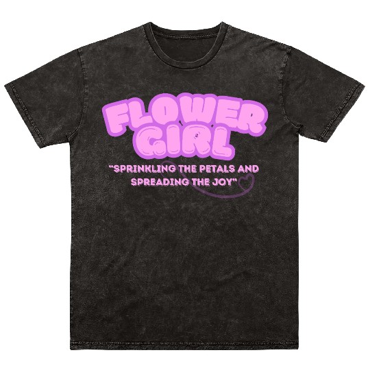 flower girl wedding Mineral Wash T Shirts