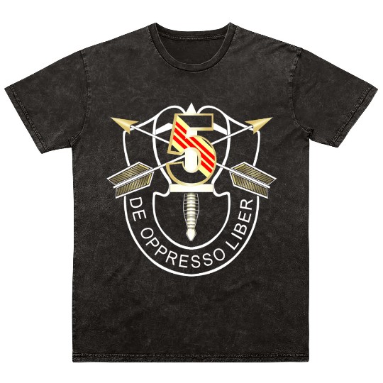 5th Special Forces Group De Oppresso Liber Design Mineral Wash T Shirts