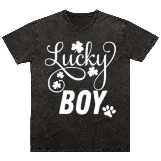 Lucky Boy St Patrick's Day Mineral Wash T Shirts