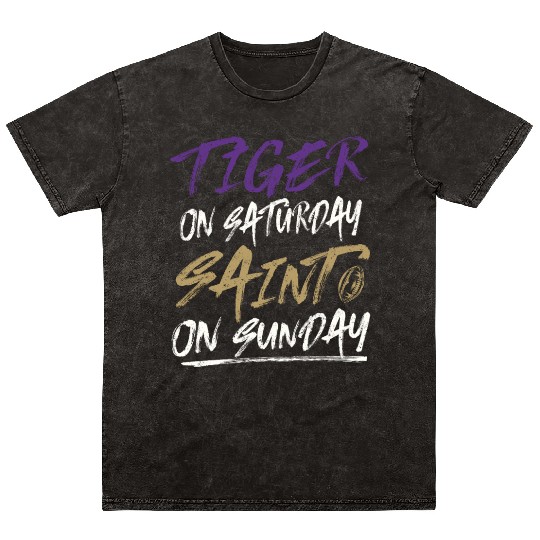 Tiger on Saturday Saint on Sunday Vintage Mineral Wash T Shirts