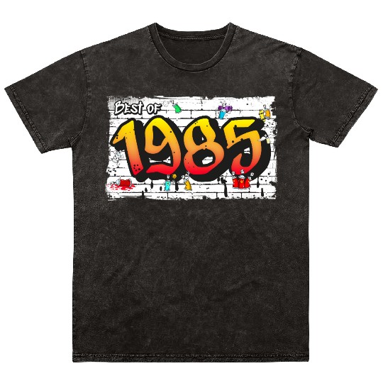 Best of 1985 Graffiti – 40 Years of Neon Nostalgia Mineral Wash T Shirts
