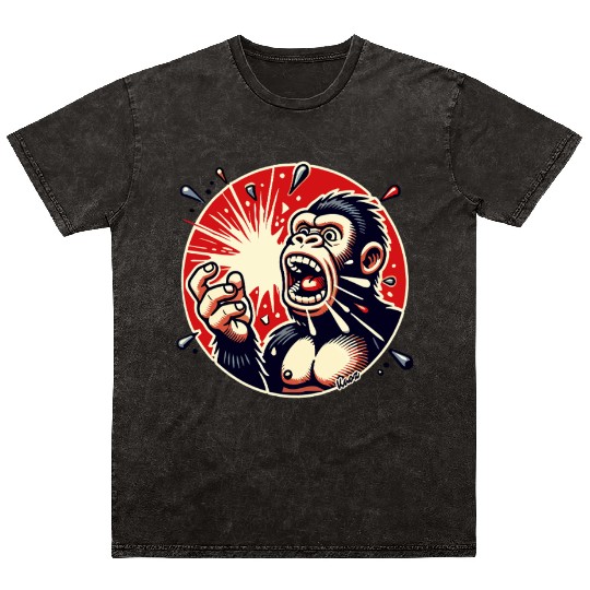 Panic Gorilla Balloon Pop Mineral Wash T Shirts