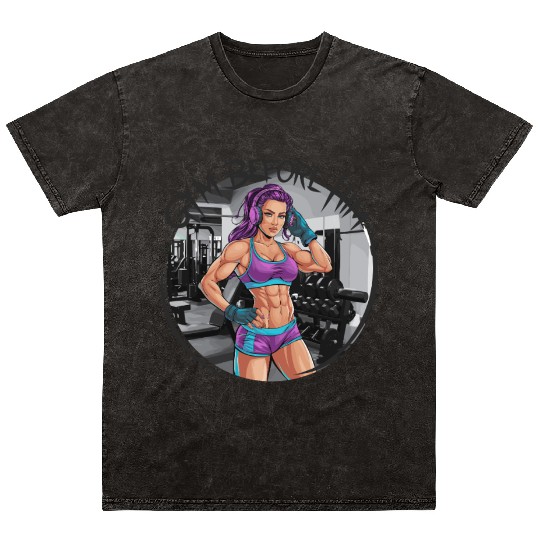 Gym Before Him for a Sporty women Mineral Wash T Shirts