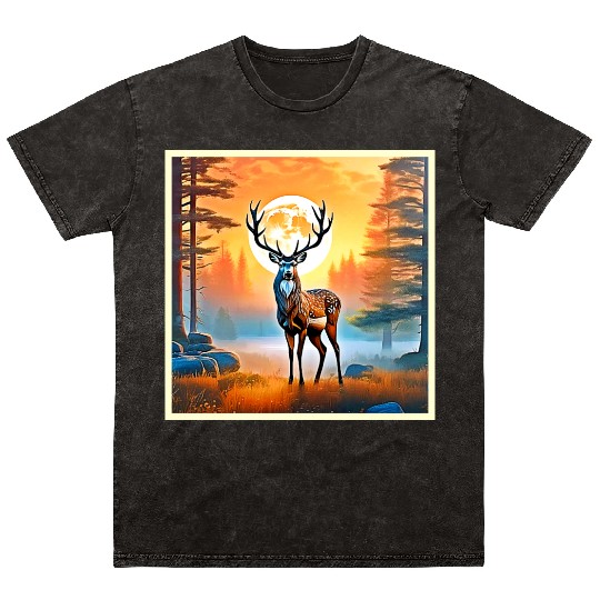 Golden Deer Twilight Peak Mineral Wash T Shirts