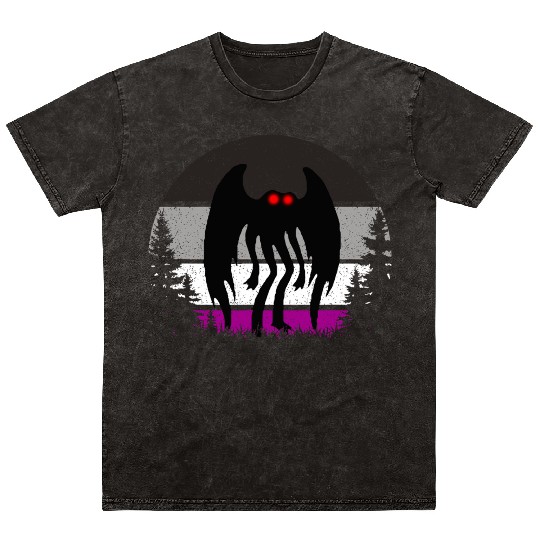 Retro ACE Mothman Asexual Pride Point pleasant Cry Mineral Wash T Shirts