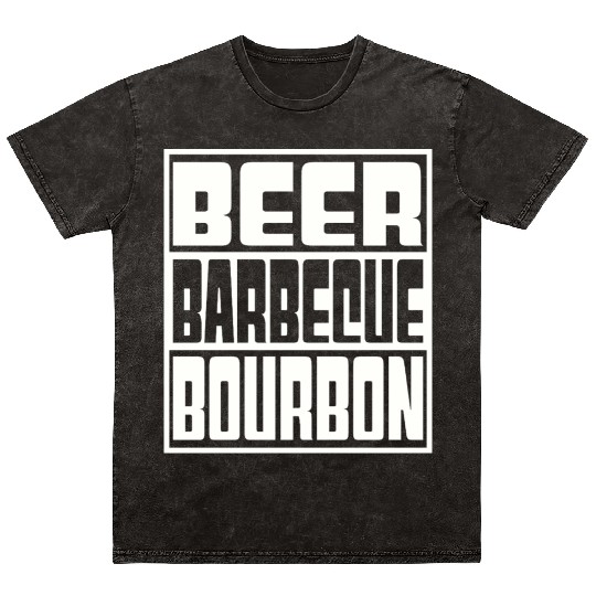 Beer Barbeque Bourbon Mineral Wash T Shirts