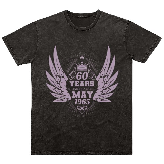 60th birthday angel wings unique since May 1965 Mineral Wash T Shirts