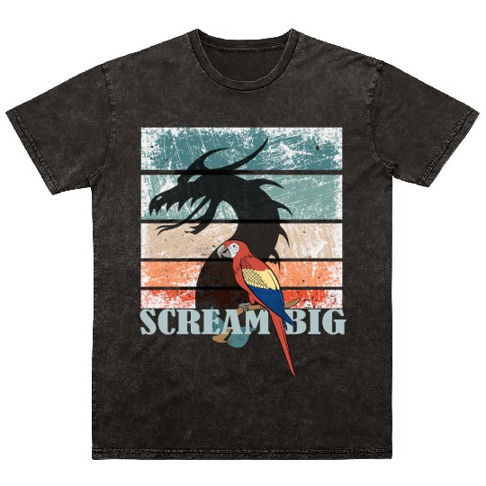 Scream Big Parrot Dragon Fusion Mineral Wash T Shirts