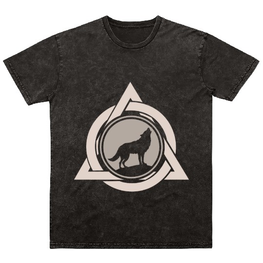 Alter Otherkin Therian Theta Delta Logo Wolf Alpha Mineral Wash T Shirts