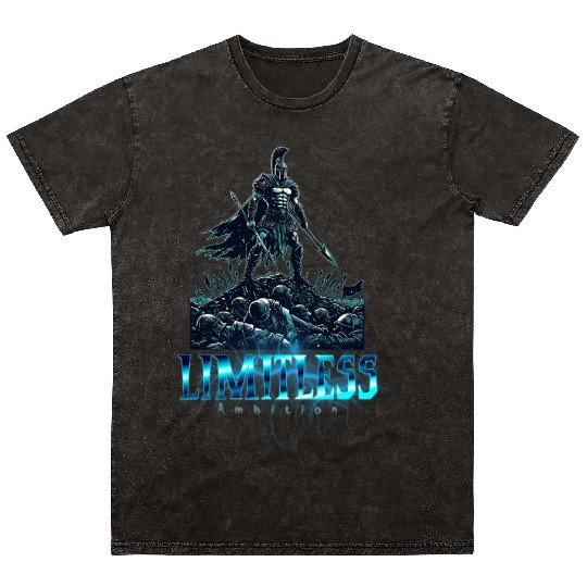 Limitless Warrior of Darkness Mineral Wash T Shirts