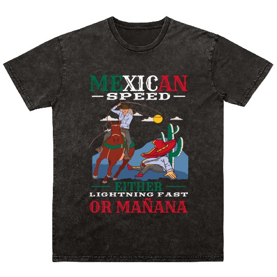 Mexico Themed Costume For Hispanic Heritage Month Mineral Wash T Shirts