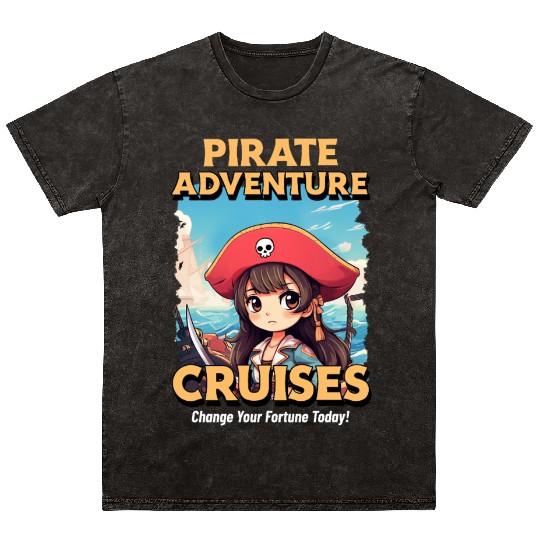 Pirate Adventure Cruises - Anime Travel Poster Mineral Wash T Shirts