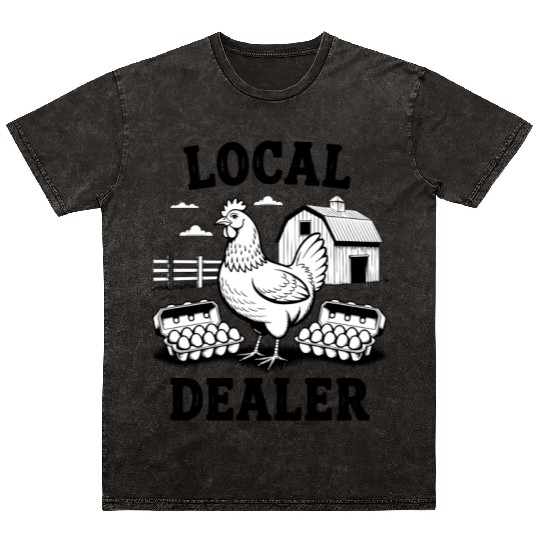 Local Egg Dealer Easter Sunday Easter Egg Hunt Mineral Wash T Shirts