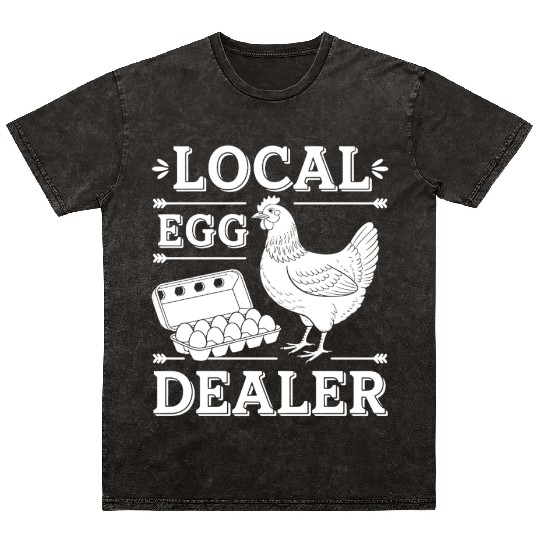 Local Egg Dealer Easter Sunday Egg Mineral Wash T Shirts