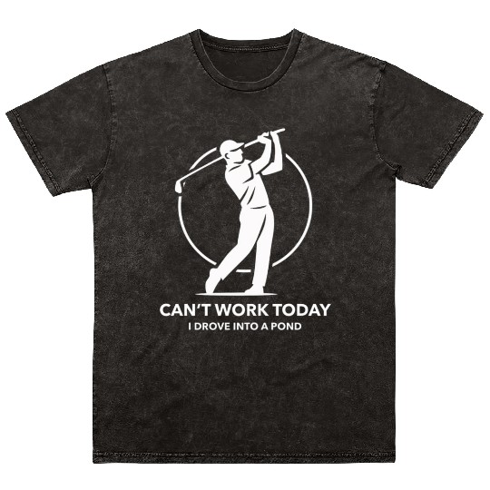 I Drove Into A Pond Golf Apparel Mineral Wash T Shirts