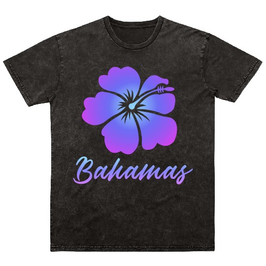 Bahamas Hibiscus Mineral Wash T Shirts