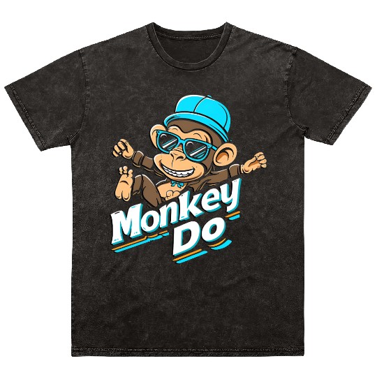 Cool Monkey Do – Fun Cartoon Streetwear Design Mineral Wash T Shirts