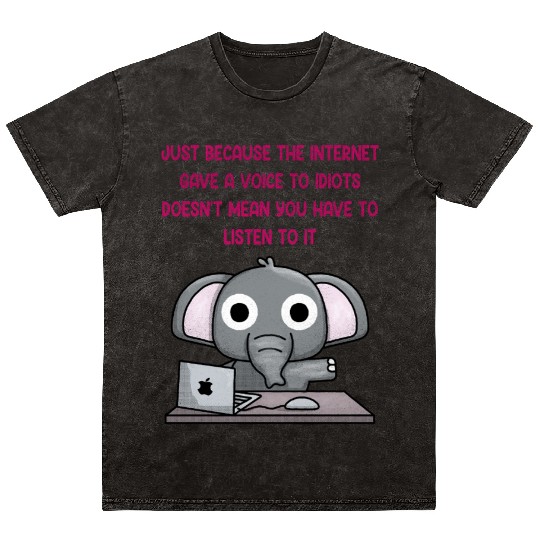 Elephant's critique of the internet Mineral Wash T Shirts
