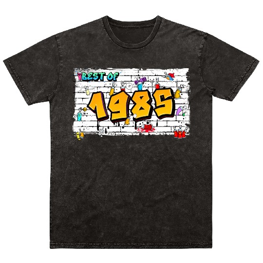 Best of 1985 Graffiti – 40 Years of Neon Nostalgia Mineral Wash T Shirts