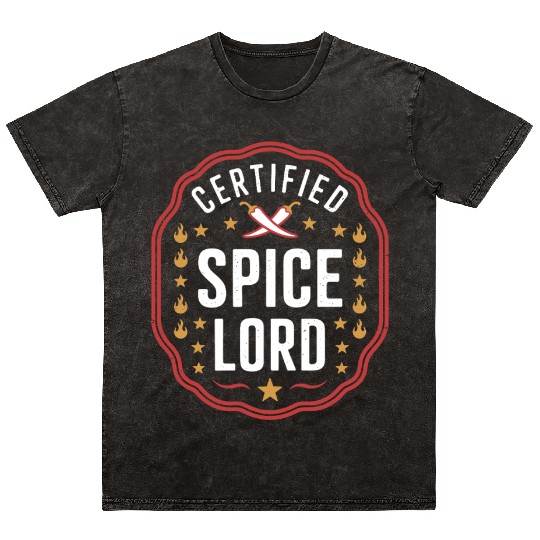 Red Pepper Chili Spicy Food Lover Mineral Wash T Shirts