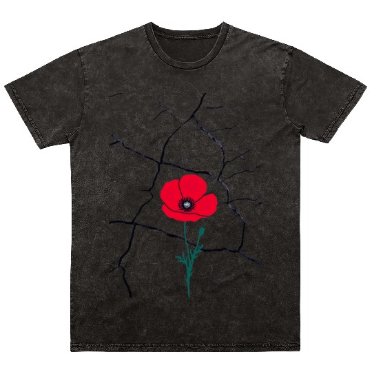 Resilient Poppy Mineral Wash T Shirts