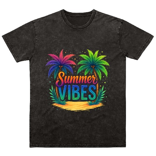 Summer Vibes, Summer Vacation Mineral Wash T Shirts