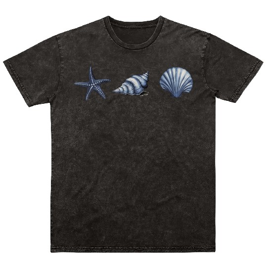 Cute Sea Creatures starfish Ocean Watercolor Mineral Wash T Shirts