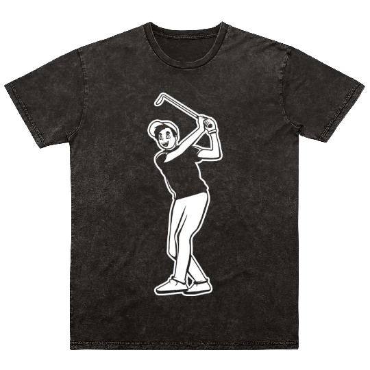 Golf Player Boy Mineral Wash T Shirts
