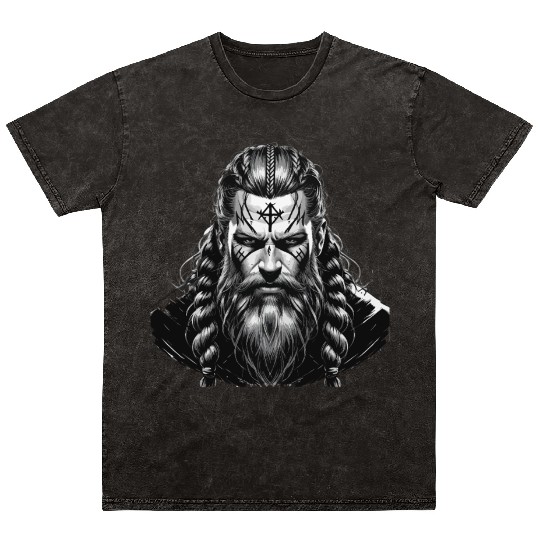 Viking Warrior Man Odin Thor Norman Walhalla Mineral Wash T Shirts