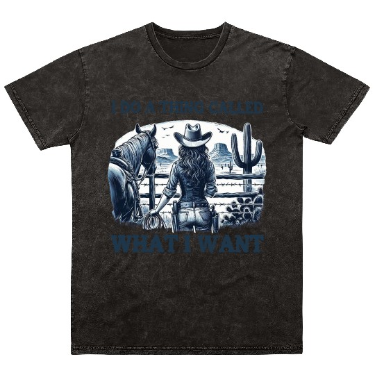 Western Cowgirl – Bold Country Mineral Wash T Shirts