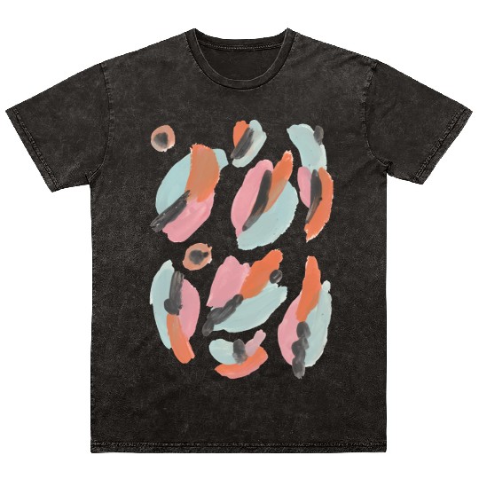 Abstract pastel watercolour painting pattern Mineral Wash T Shirts