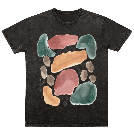 Abstract pastel watercolour painting pattern Mineral Wash T Shirts