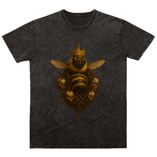 Queen Bee - Gothic Insect Ruler Mineral Wash T Shirts