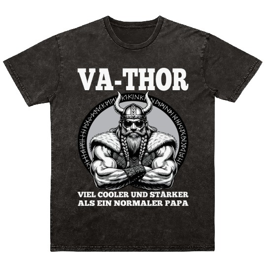 Viking Warrior Man Odin Thor Norman Walhalla Mineral Wash T Shirts