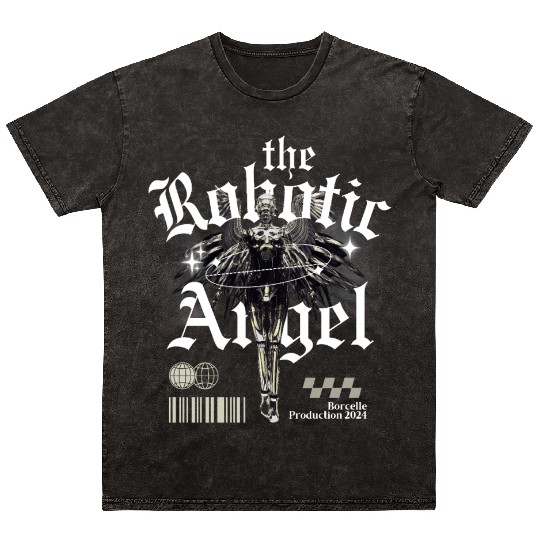 robot angel Mineral Wash T Shirts