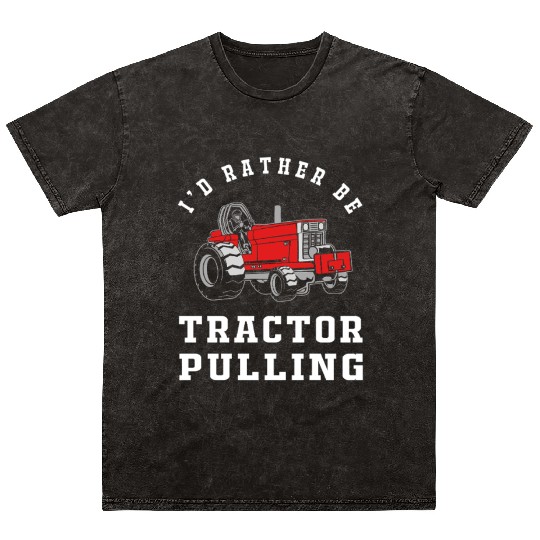 Tractor Driver Tractor Pulling Mineral Wash T Shirts