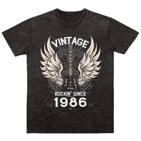 Vintage Rockin' Since 1986, 39 Years of Legendary Mineral Wash T Shirts