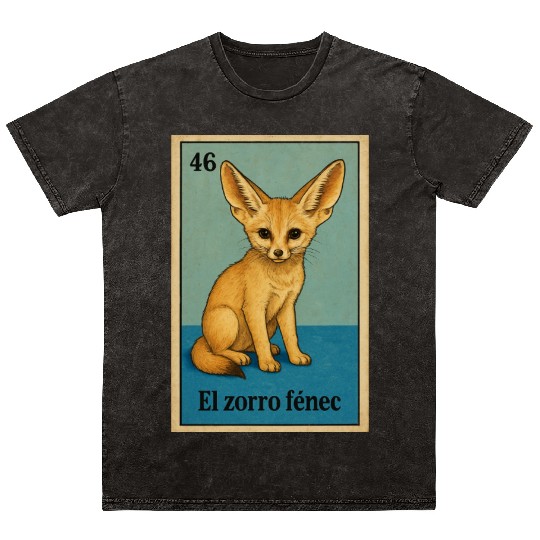 EL ZORRO FÉNEC - THE FENNEC FOX - LA LOTERÍA Mineral Wash T Shirts