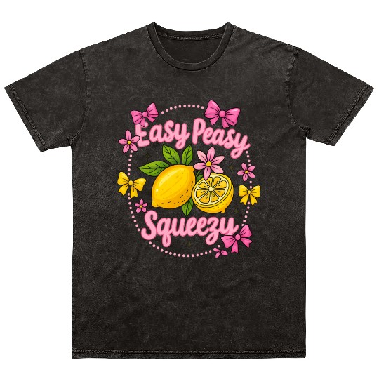 Preppy Lemon Summer Lemon Coquette Mineral Wash T Shirts