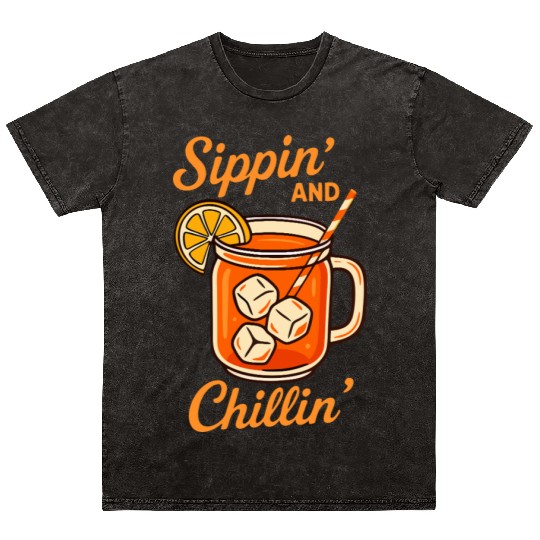 Relaxed Drink Aesthetic Tees Mineral Wash T Shirts