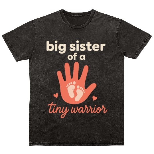 NICU Sibling Preemie Big Brother Big Sister Mineral Wash T Shirts
