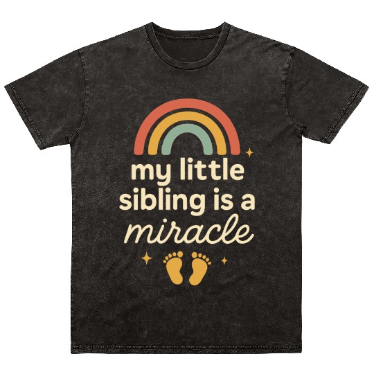 NICU Sibling Preemie Big Brother Big Sister Mineral Wash T Shirts