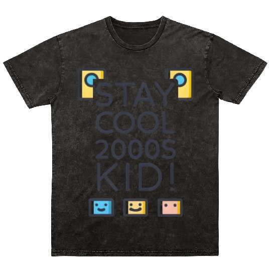 Stay Cool 2000s Kid – Y2K Retro Mineral Wash T Shirts