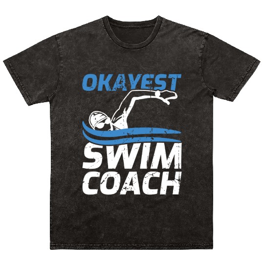 Swimming Coach Mineral Wash T Shirts