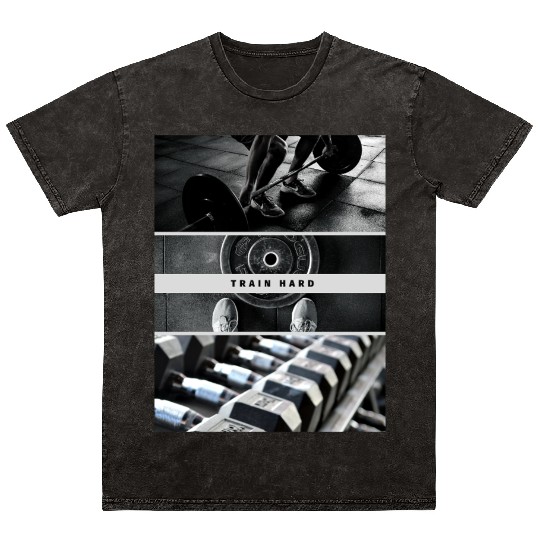 Train Hard Mineral Wash T Shirts