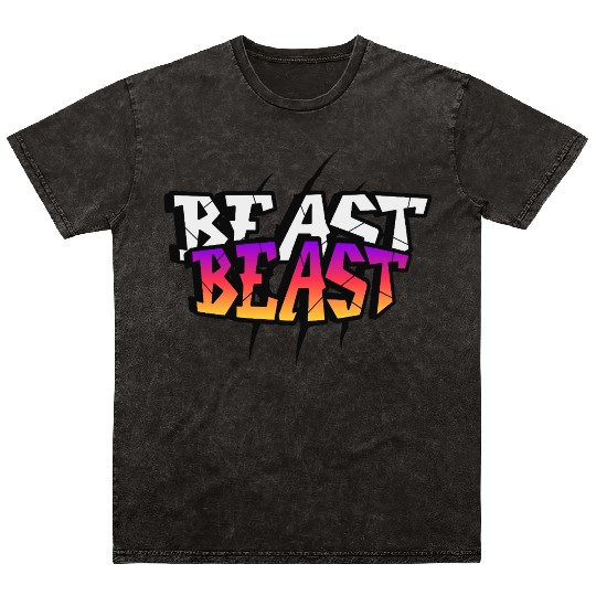 BEAST Mood Activated – Fierce Gradient Streetwear Mineral Wash T Shirts