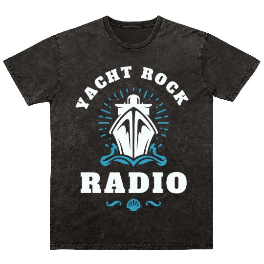 YACHT ROCK - WHITE LETTERS Mineral Wash T Shirts