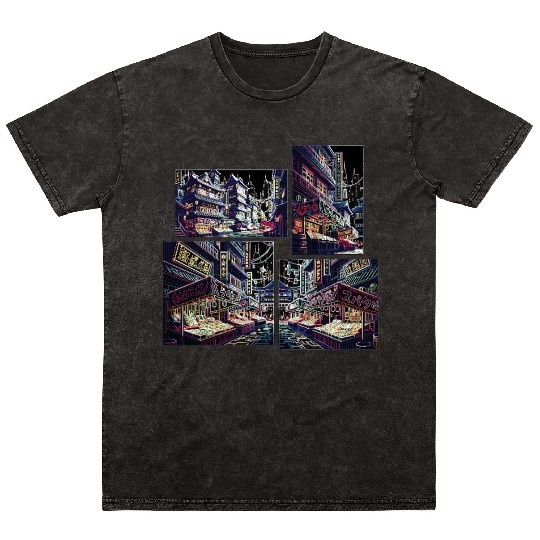 Where Tradition Meets Neons Twilight Mineral Wash T Shirts
